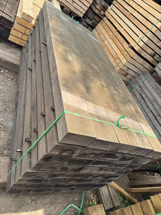 New Brown Treated Hardwood L.Oak Railway Sleepers