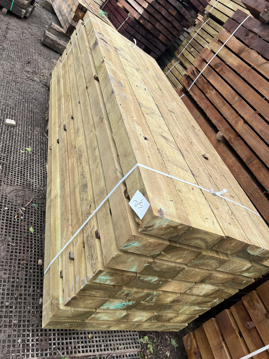 NEW Pine Tanalised UC4 Green Pressure Treated Railway Sleepers