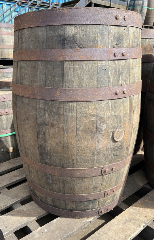 SOLID WOODEN OAK WHISKEY BARREL, 40 GALLONS (185 LITRES)