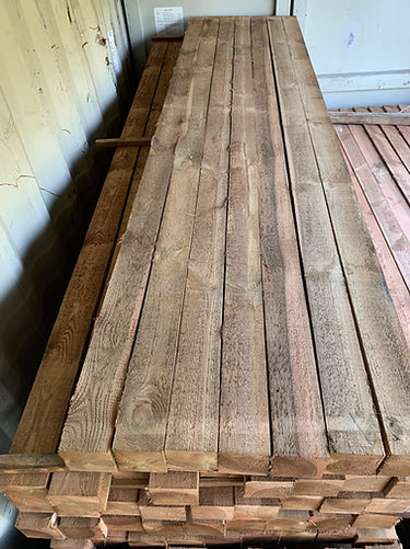Load image into Gallery viewer, New Brown UC4 Pressure Treated Timber Fence Posts (3000mm x 100mm x 100mm)
