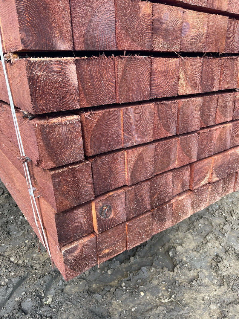 Load image into Gallery viewer, New Brown UC4 Pressure Treated Timber Fence Posts (3000mm x 100mm x 100mm)
