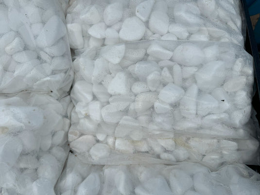 White Thassos Marble Decorative Stone 30-80mm - 20kg bags