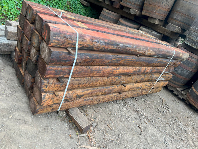 New Brown Treated Rounded Pine Railway Sleepers