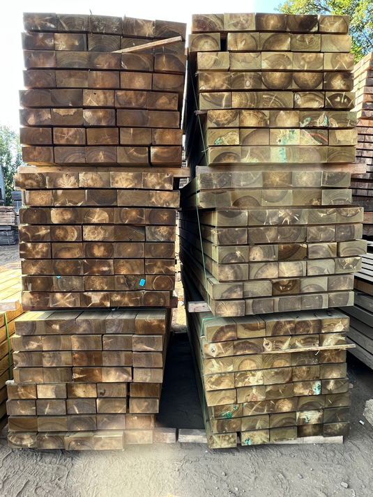NEW Pine Tanalised UC4 Green Pressure Treated Railway Sleepers
