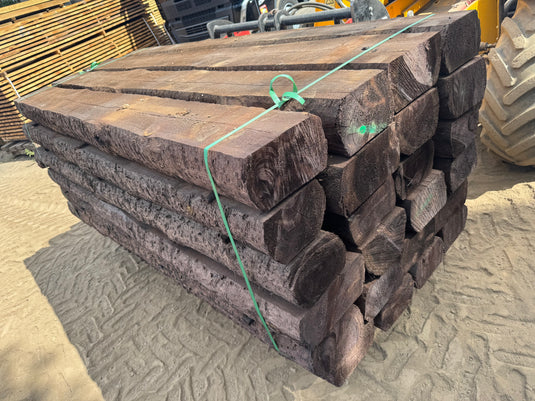 New Brown Treated Rounded Pine Railway Sleeper