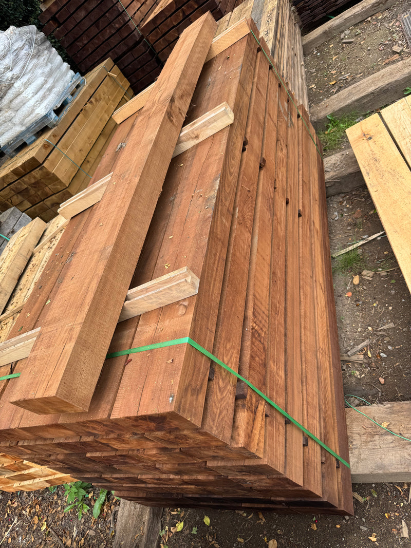 Load image into Gallery viewer, New Brown Pressure Treated Hardwood L.Oak Railway Sleepers
