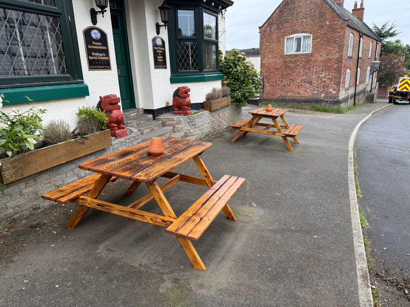 Load image into Gallery viewer, New PAR &amp; Varnished Heavy Duty Special Rectangular Picnic Outdoor Table
