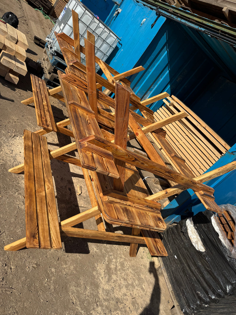 Load image into Gallery viewer, New PAR &amp; Varnished Heavy Duty Special Rectangular Picnic Outdoor Table
