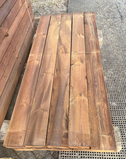 NEW Pine Tanalised UC4 Brown Pressure Treated Railway Sleepers (2400m x 200mm x 100mm)