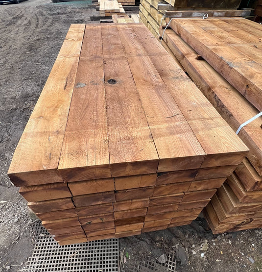 NEW Pine Tanalised UC4 Brown Pressure Treated Railway Sleepers