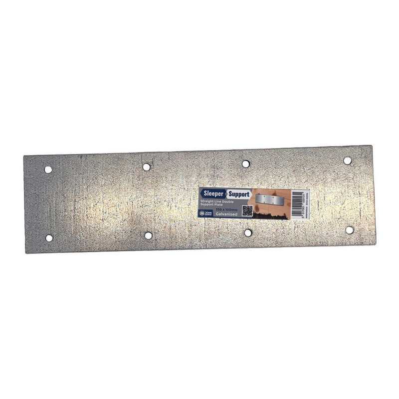 Load image into Gallery viewer, SLEEPER SUPPORT STRAIGHT LINE PLATE GALV (DBLE) 350x100mm
