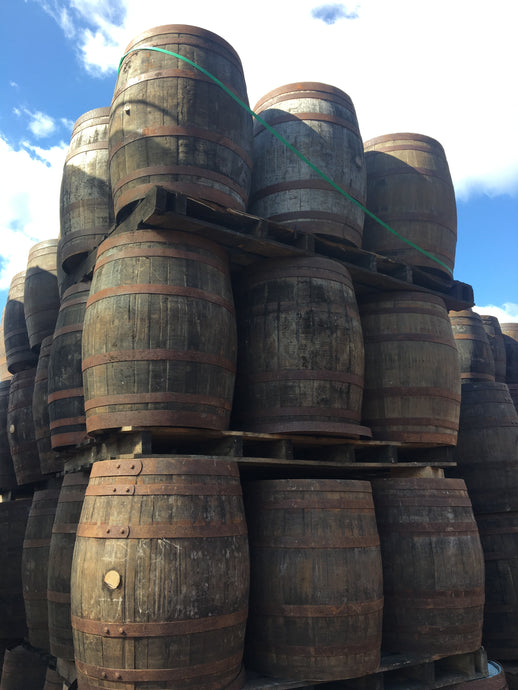 SOLID WOODEN OAK WHISKEY BARREL, 55 GALLONS (250 LITRES)