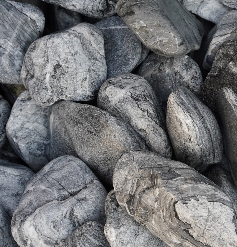 Load image into Gallery viewer, Ocean Graphite Thassos Marble Pebbles
