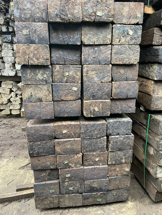 Gr A++ Reclaimed Pine Railway Sleepers (2600mm x 250mm x 150mm)
