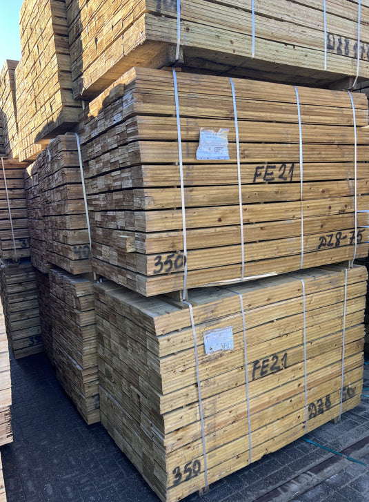 New Green Pressure Treated Feather Edge Fence Boards