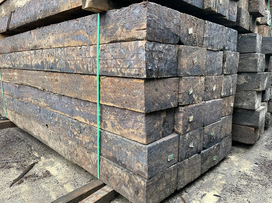 Gr A++ Reclaimed Pine Railway Sleepers (2600mm x 250mm x 150mm)