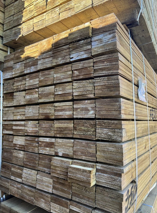 New Green Pressure Treated Feather Edge Fence Boards