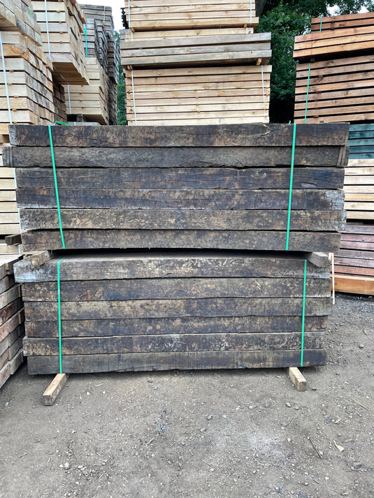 Gr A++ Reclaimed Oak Railway Sleepers (2600 x 250mm x 150mm)