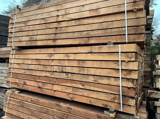 NEW Pine Tanalised UC4 Brown Pressure Treated Railway Sleepers (3000mm x 200mm x 100mm)