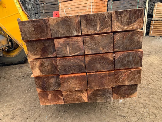 NEW Pine Brown Pressure Treated Railway Sleepers (2600mm x 250mm x 150mm)