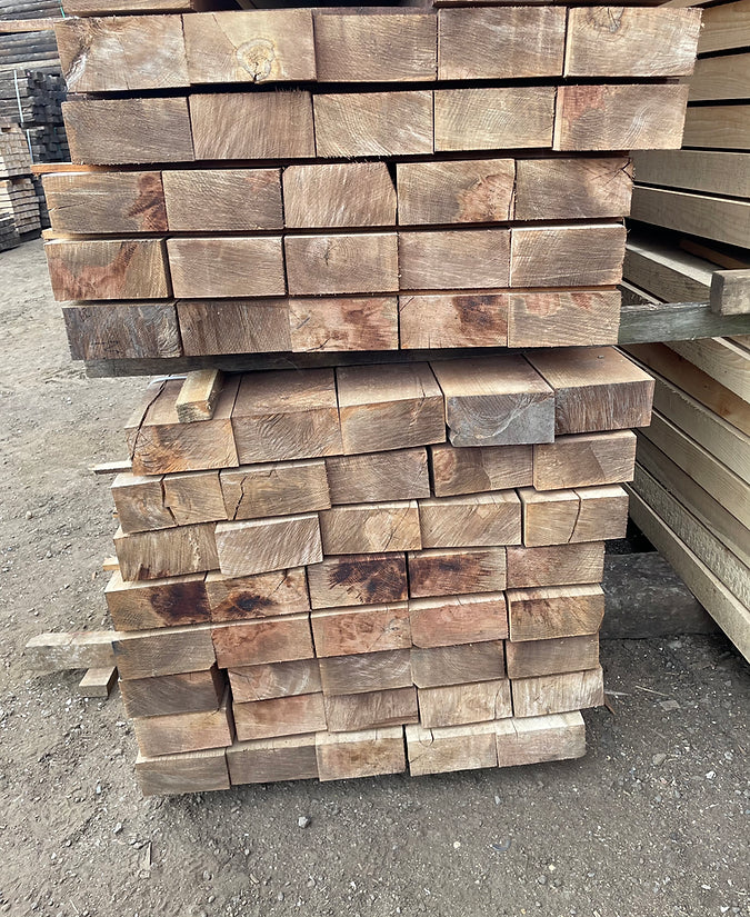 Load image into Gallery viewer, New Brown Treated Hardwood L.Oak Railway Sleepers
