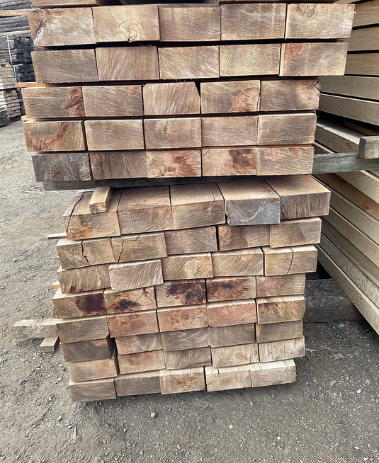 New Brown Treated Hardwood L.Oak Railway Sleepers