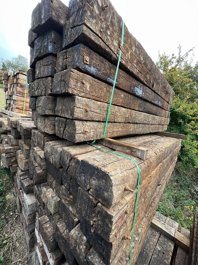 Load image into Gallery viewer, Premium Reclaimed Oak Railway Sleepers (2600mm x 250mm x 150mm)
